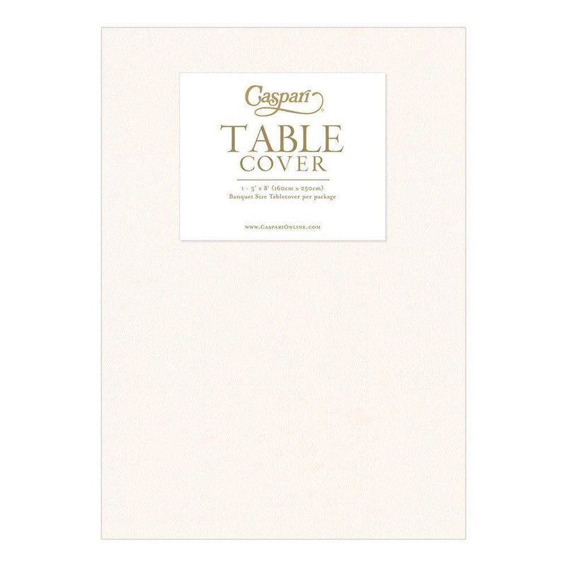 Caspari Paper Linen Solid Table Cover In Ivory - 1 Each