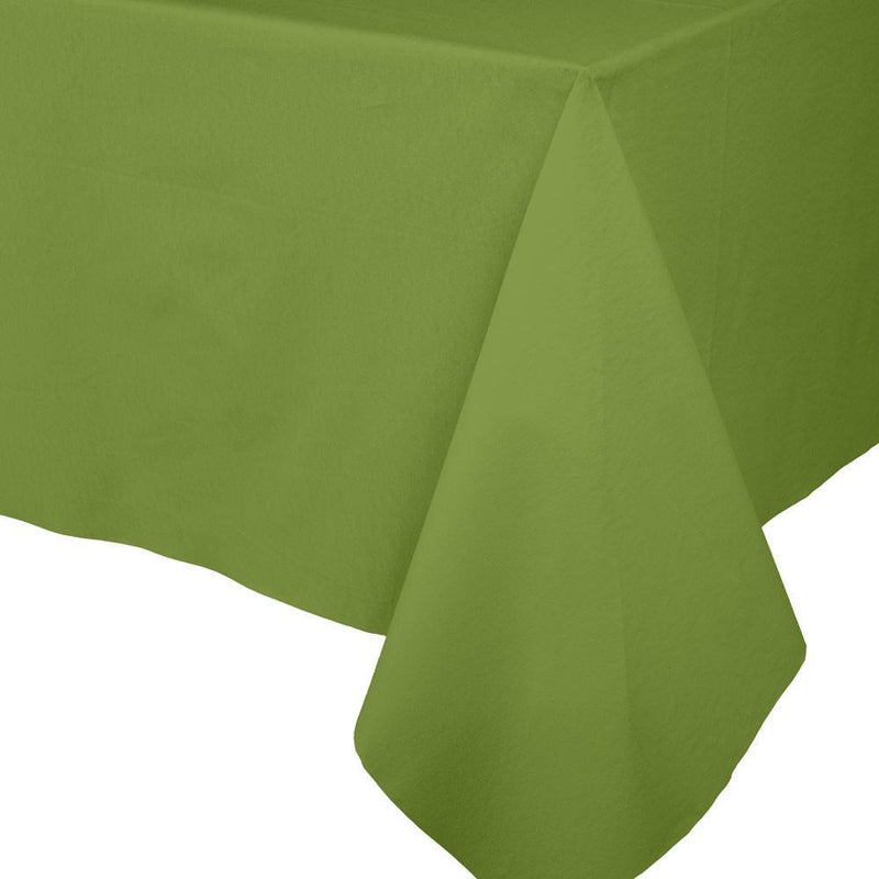 caspari Paper Linen Solid Table Cover in Leaf Green - 1 Each