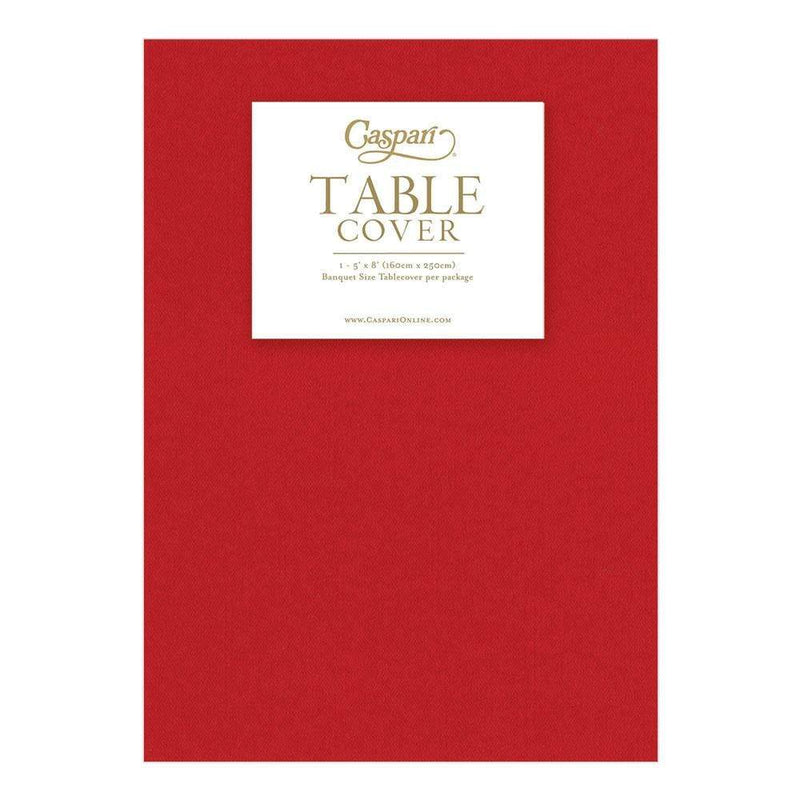 Caspari Paper Linen Solid Table Cover In Red - 1 Each