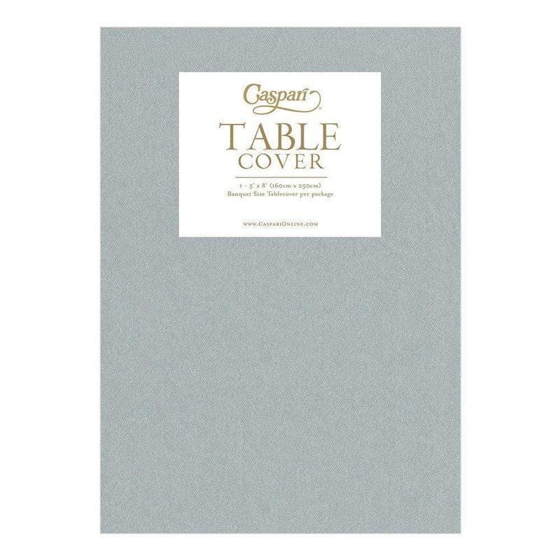 Caspari Paper Linen Solid Table Cover In Silver - 1 Each