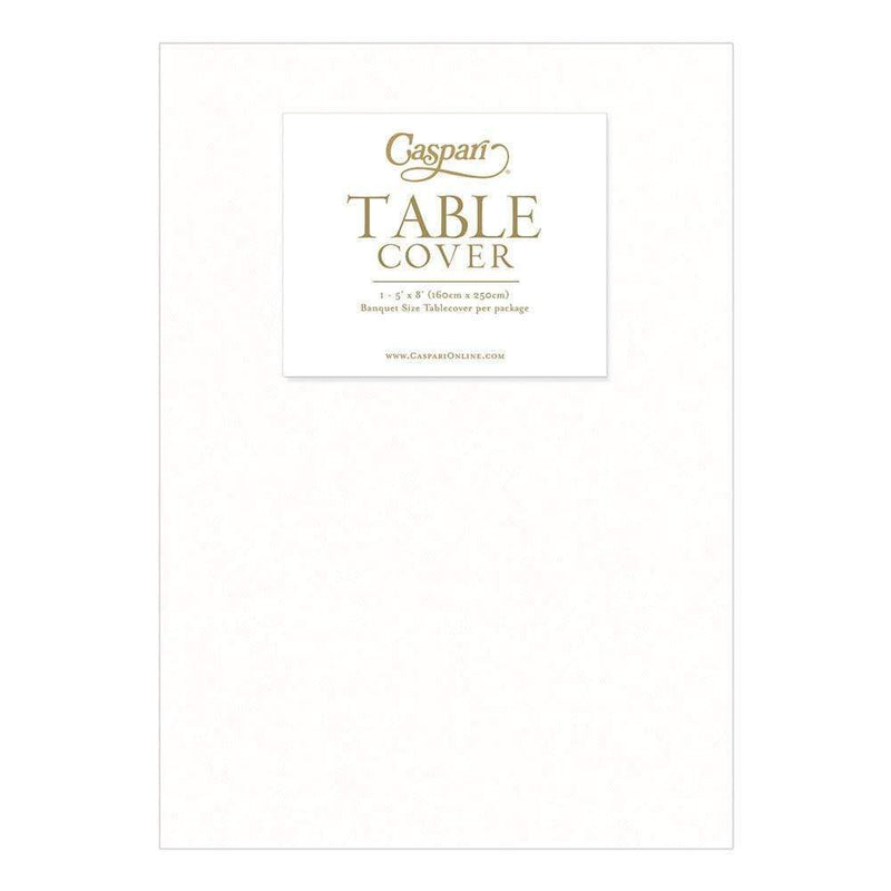 Caspari Paper Linen Solid Table Cover In White - 1 Each
