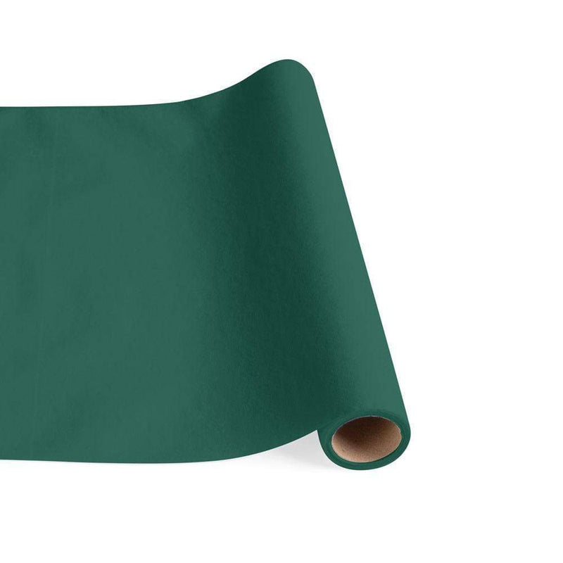 Caspari Paper Linen Solid Table Runner In Hunter Green - 1 Each