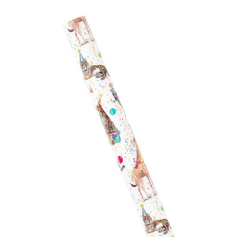 Caspari Party Animals Gift Wrapping Paper - 30" X 8' Roll