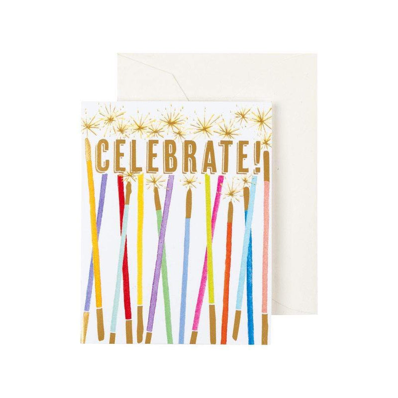 caspari Party Candles Gift Enclosure Cards - 4 Mini Cards & 4 Envelopes