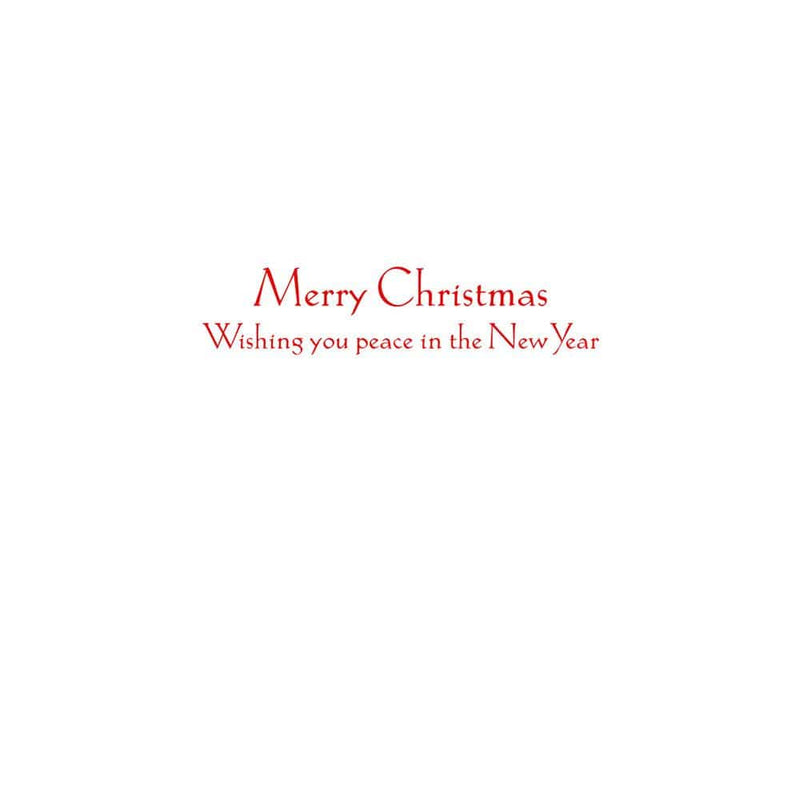 Caspari Peace Large Boxed Christmas Cards - 15 Cards & 15 Envelopes
