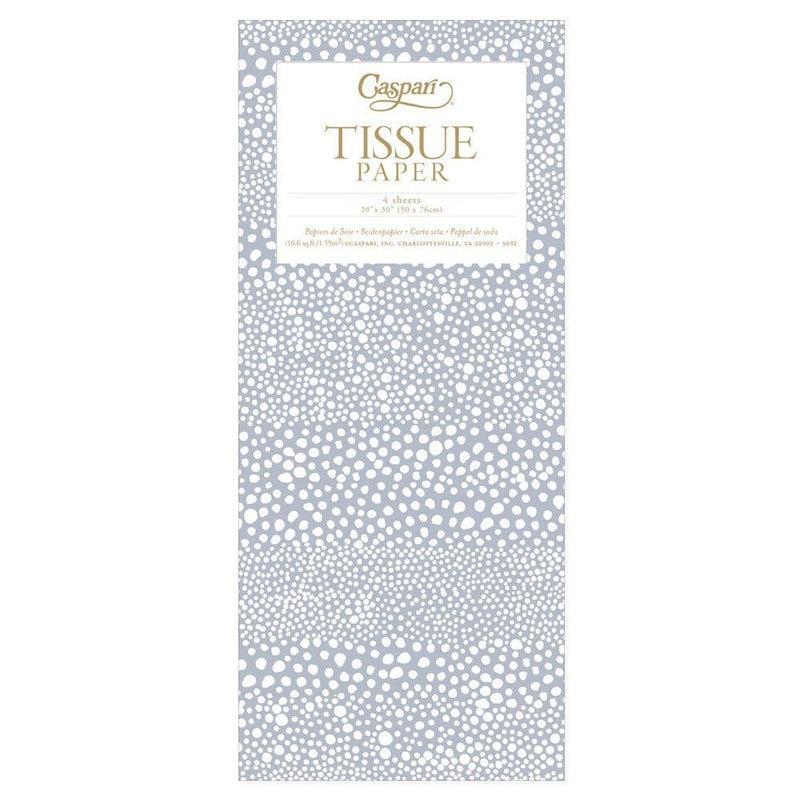 Caspari Pebble Tissue Paper In Silver - 4 Sheets Included