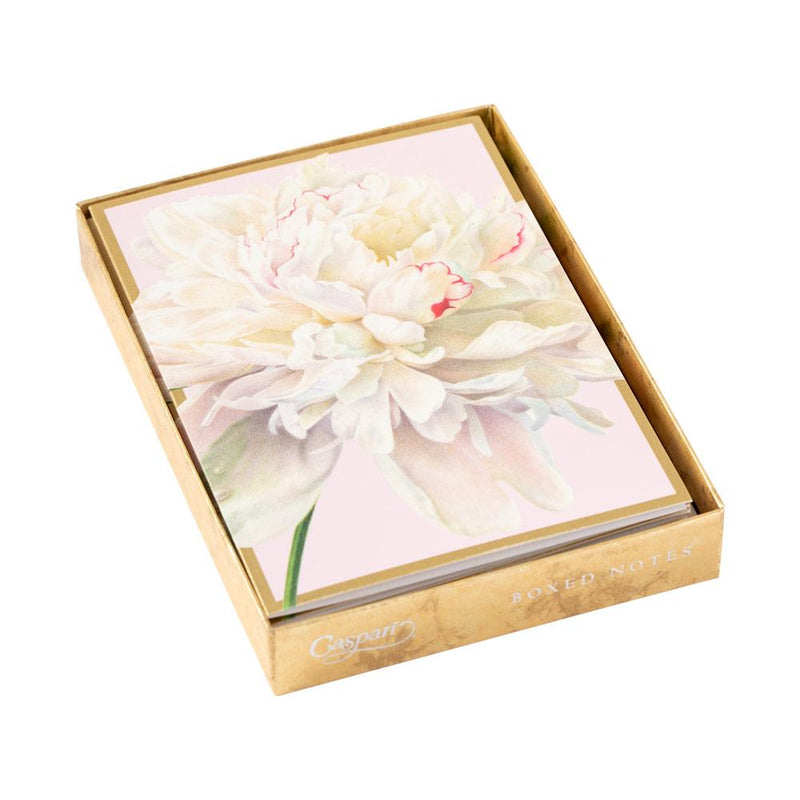 Caspari Peony Boxed Note Cards - 8 Note Cards & 8 Envelopes