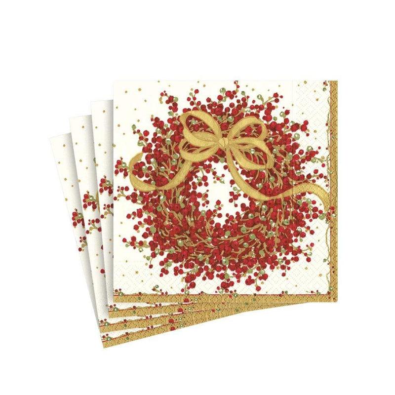 Caspari Pepperberry Paper Cocktail Napkins - 20 Per Package