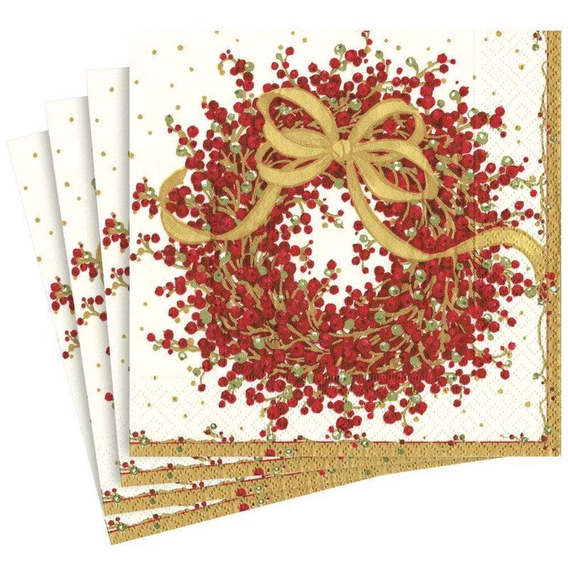 Caspari Pepperberry Paper Dinner Napkins - 20 Per Package