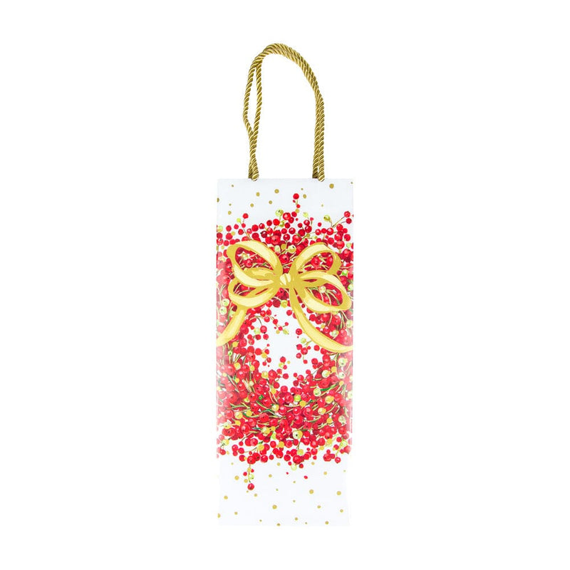 caspari Pepperberry White Wine & Bottle Gift Bags - 1 Each