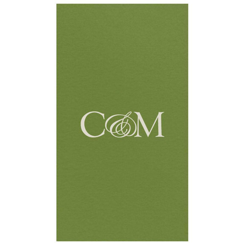 caspari Personalized Double Initial Paper Linen Guest Towel Napkins