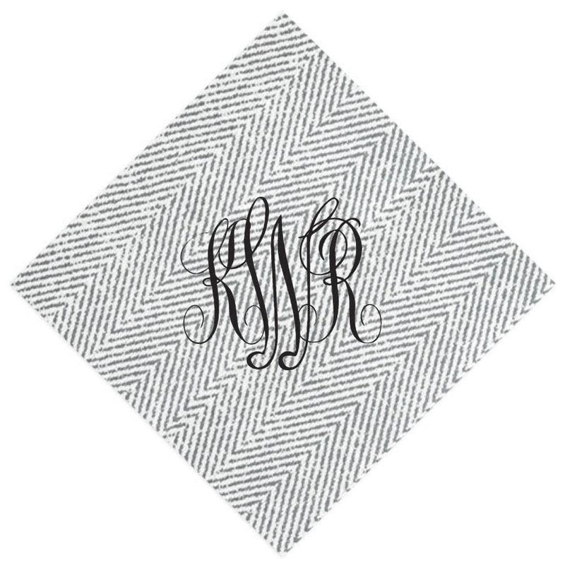 caspari Personalized Monogram Jute Cocktail Napkins