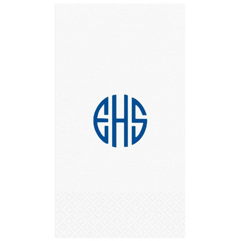 caspari Personalized Monogram Paper Linen Guest Towel Napkins