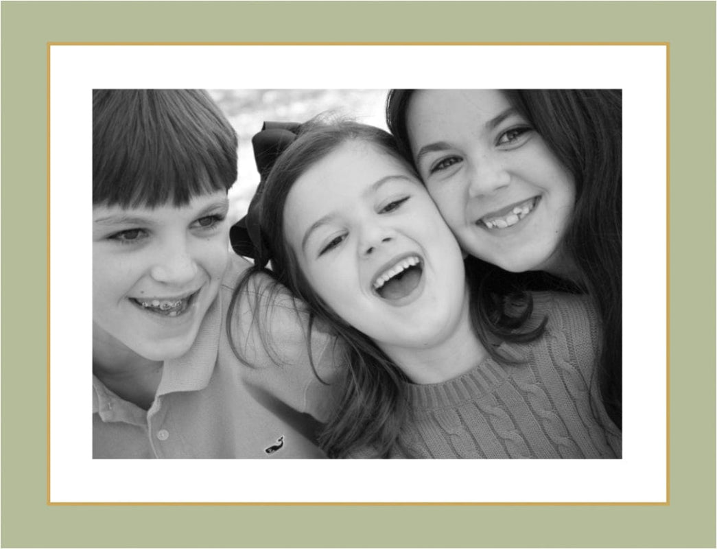 caspari Personalized Nutcracker Christmas in Sage Green Foil Holiday Photo Cards - Landscape
