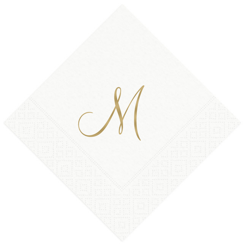 caspari Personalized Single Initial Cocktail Napkins