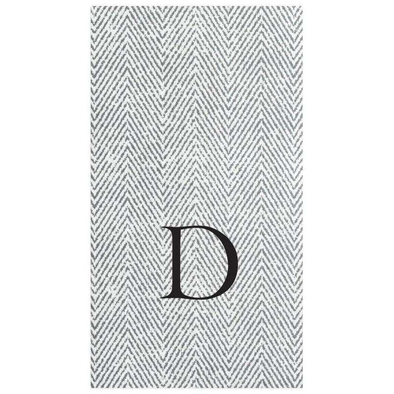 caspari Personalized Single Initial Jute Guest Towel Napkins