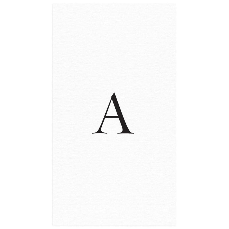 caspari Personalized Single Initial Paper Linen Guest Towel Napkins