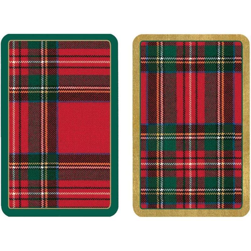 Caspari Plaid Large Type Playing Cards - 2 Decks Included