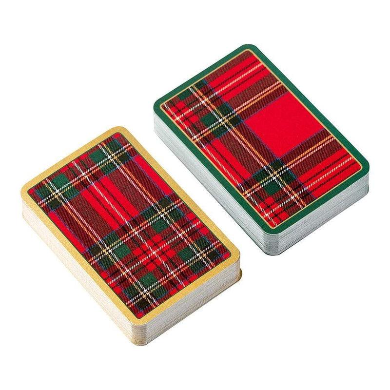 caspari Plaid Large Type Playing Cards - 2 Decks Included