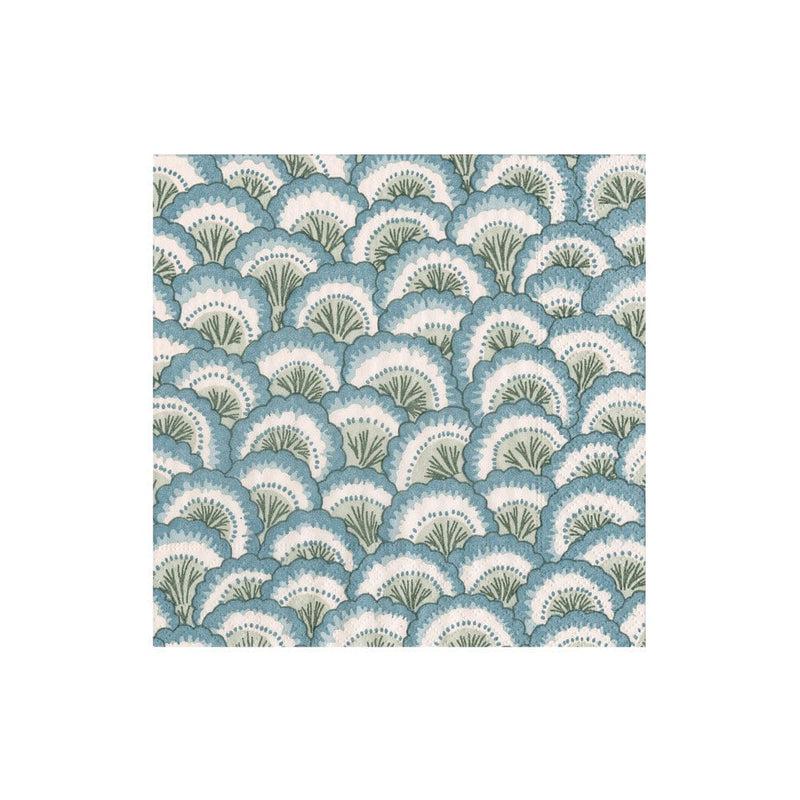 caspari Pontchartrain Scallop Blue Boxed Cocktail Napkins - 40 Per Box