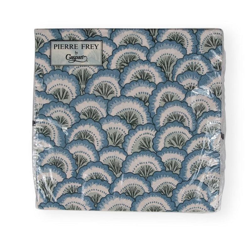 Caspari Pontchartrain Scallop Blue Luncheon Napkins - 20 Per Package