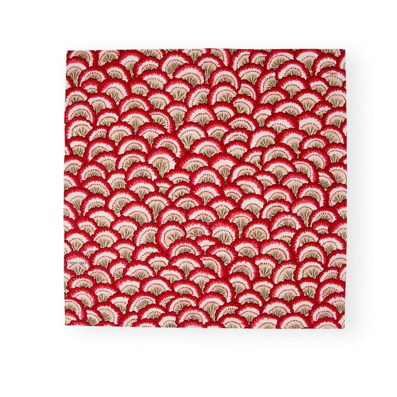Caspari Pontchartrain Scallop Red Luncheon Napkins - 20 Per Package