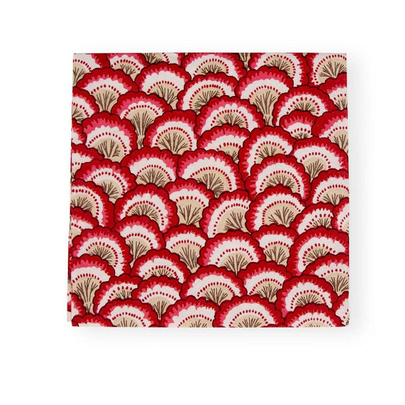 caspari Pontchartrain Scallop Red Luncheon Napkins - 20 Per Package
