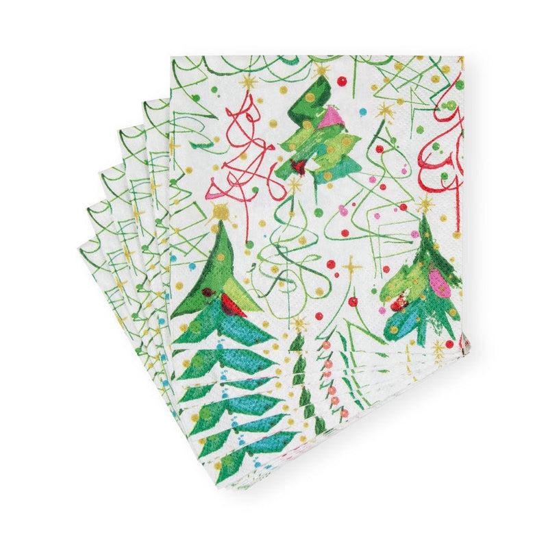 Caspari Pop Christmas Cocktail Napkins - 20 Per Package