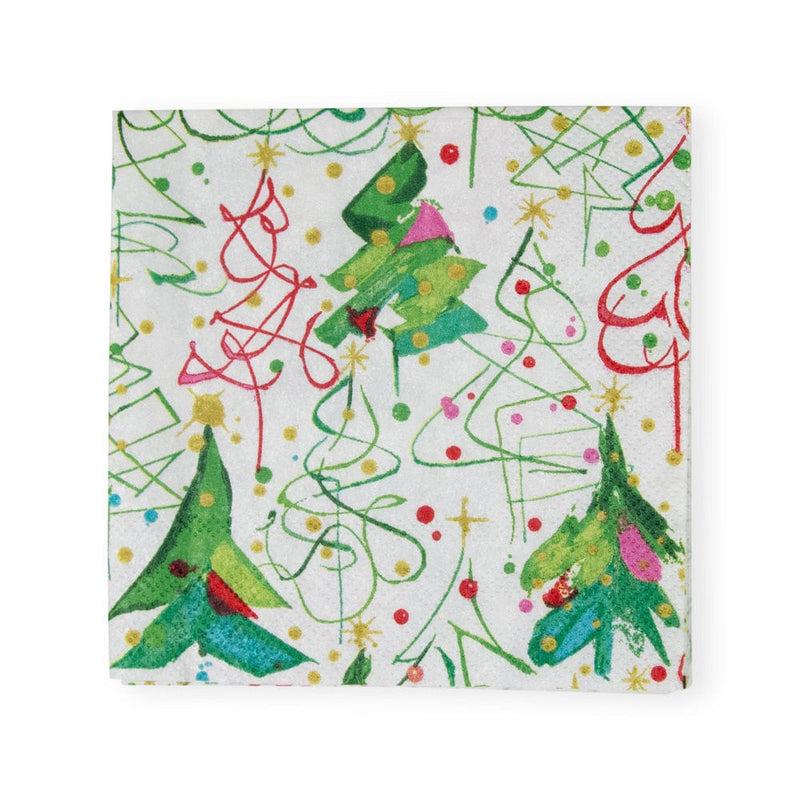 caspari Pop Christmas Cocktail Napkins - 20 Per Package