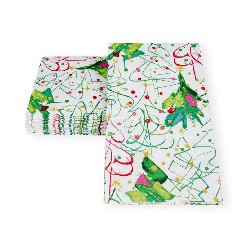 Caspari Pop Christmas Guest Towel Napkins - 15 Per Package