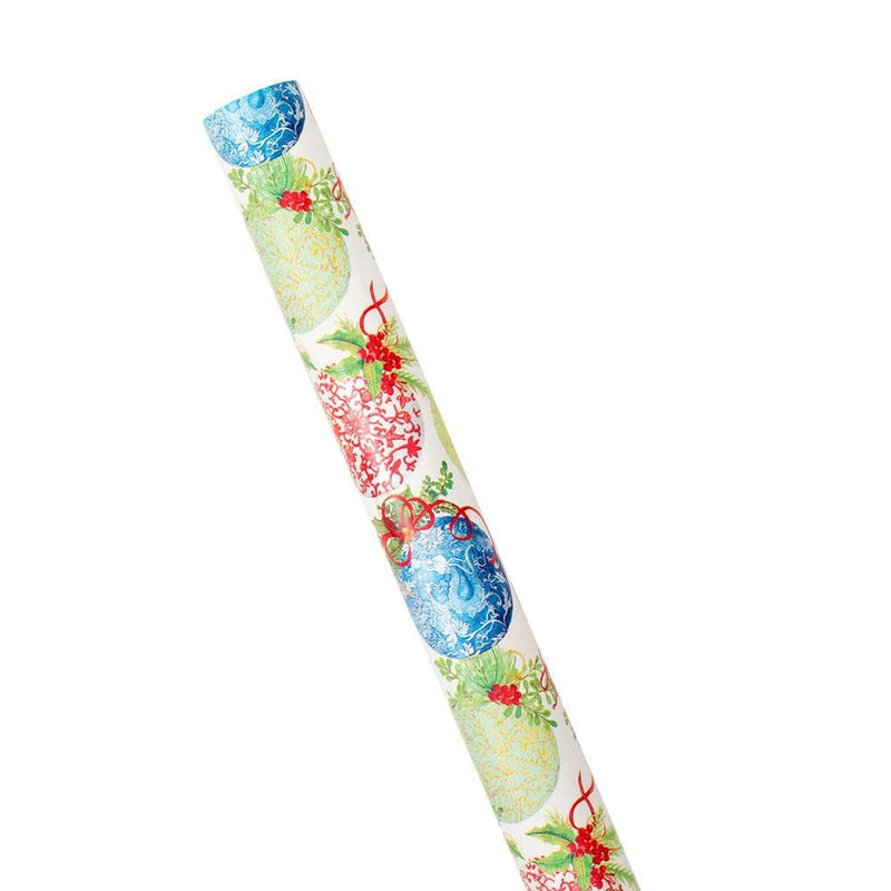 Caspari Porcelain Ornaments Gift Wrapping Paper - 30" X 8' Roll