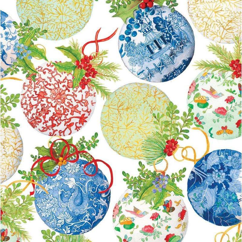 Caspari Porcelain Ornaments Gift Wrapping Paper - 30" X 8' Roll