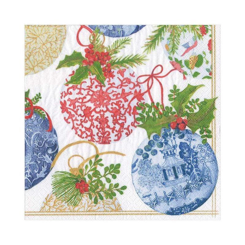 caspari Porcelain Ornaments Paper Luncheon Napkins - 20 Per Package