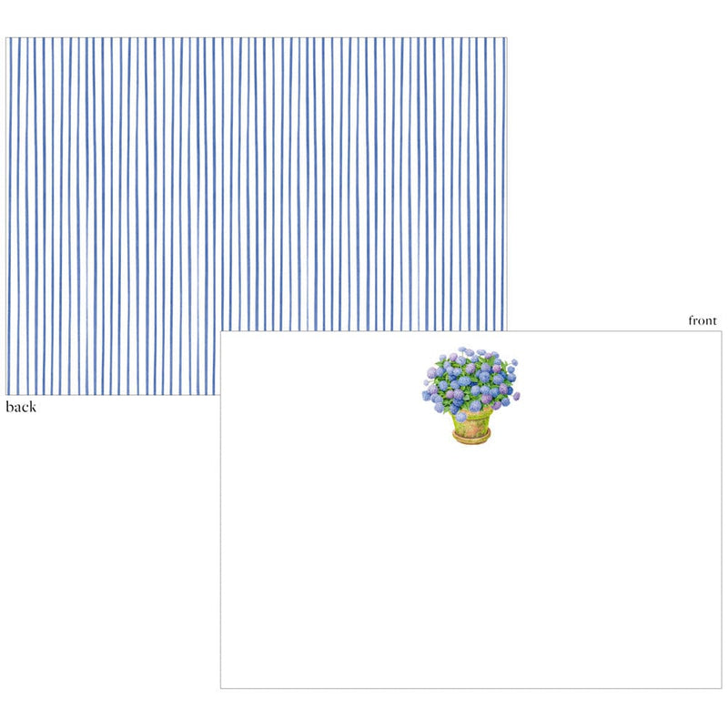 Caspari Potted Hydrangea Correspondence Cards - 12 Card & Envelopes