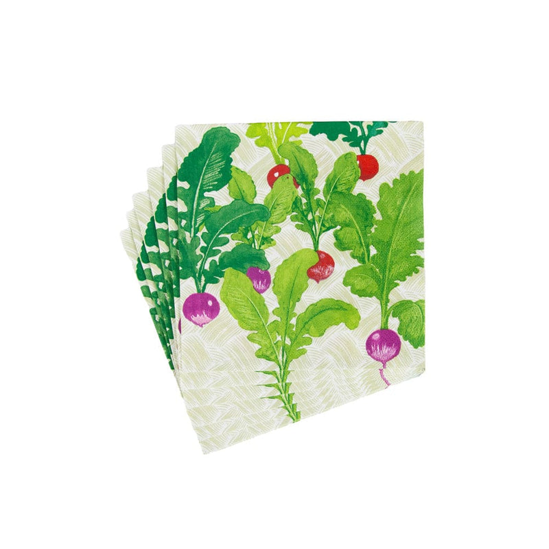 Caspari Radish Patch Luncheon Napkins - 20 Per Package