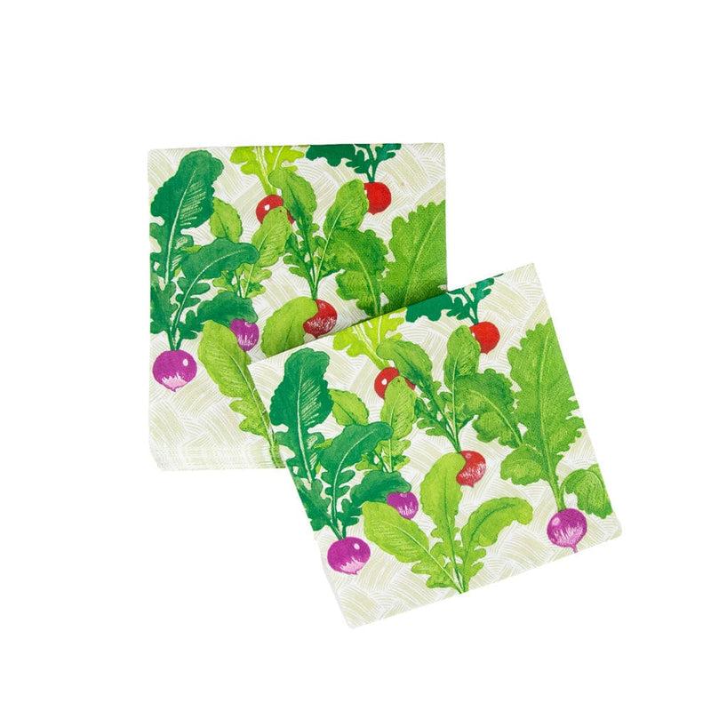 Caspari Radish Patch Luncheon Napkins - 20 Per Package