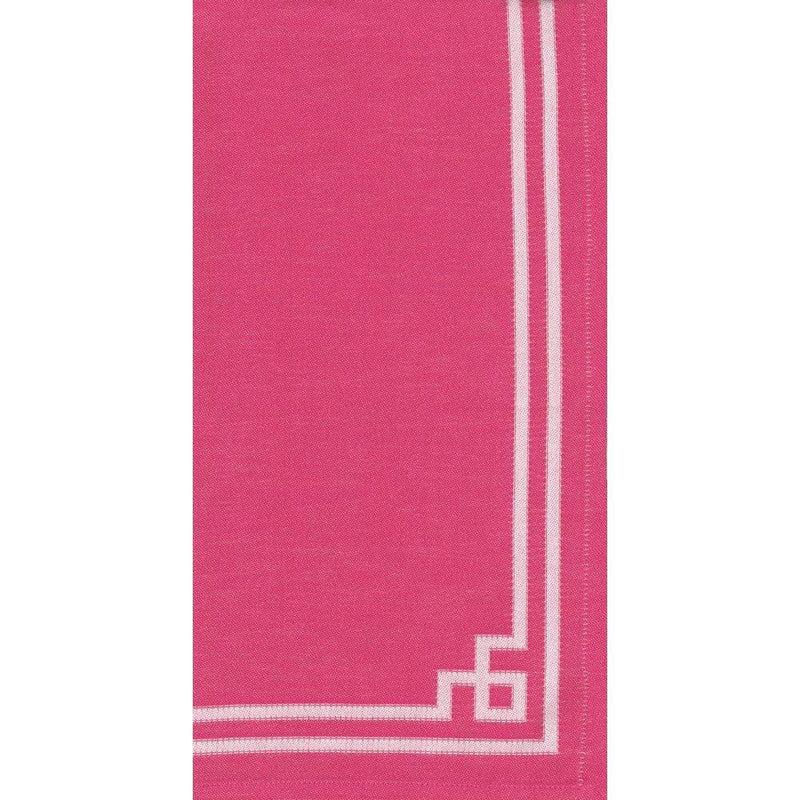 caspari Rive Gauche Cotton Tea Towel in Fuchsia - 1 Each