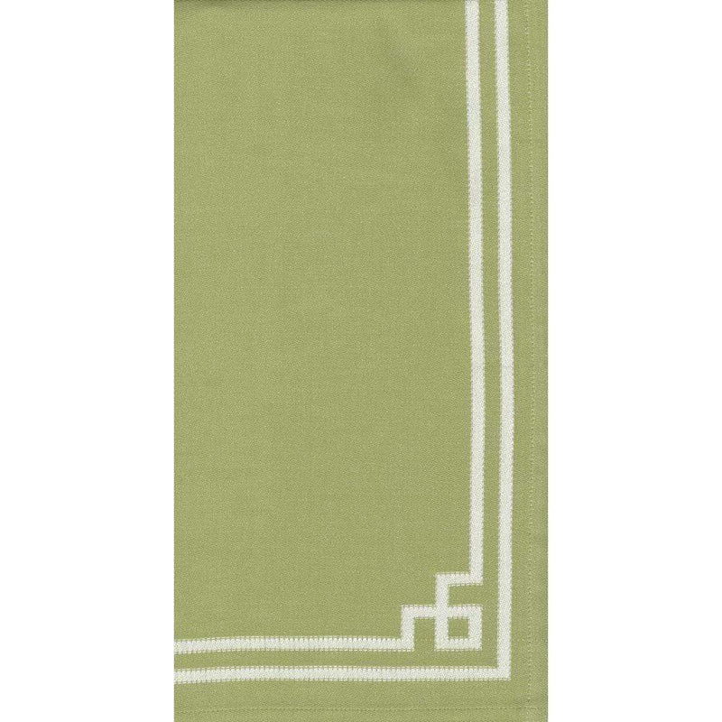 caspari Rive Gauche Cotton Tea Towel in Moss Green - 1 Each