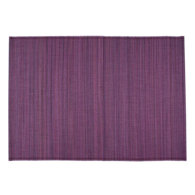 Caspari Roll-Up Bamboo Placemats In Aubergine - Set Of 4