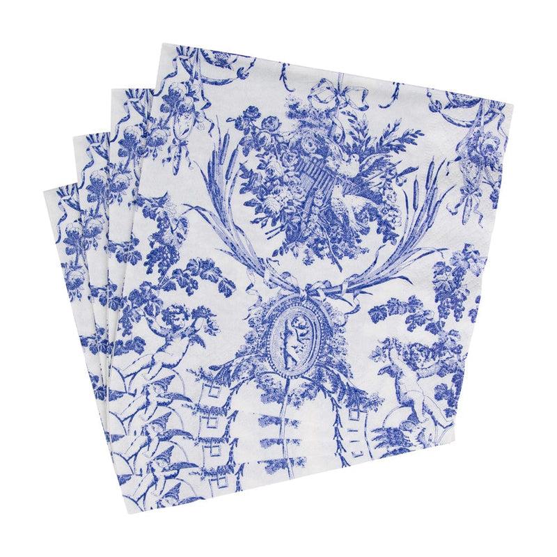 Caspari Romantic Toile Blue Luncheon Napkins - 20 Per Package
