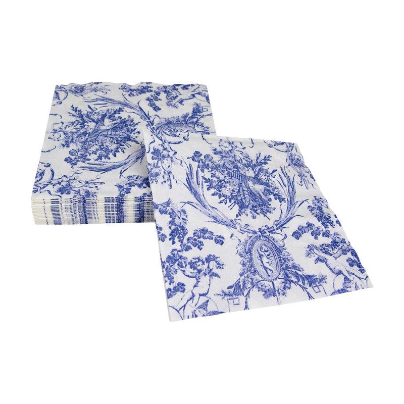 Caspari Romantic Toile Blue Luncheon Napkins - 20 Per Package