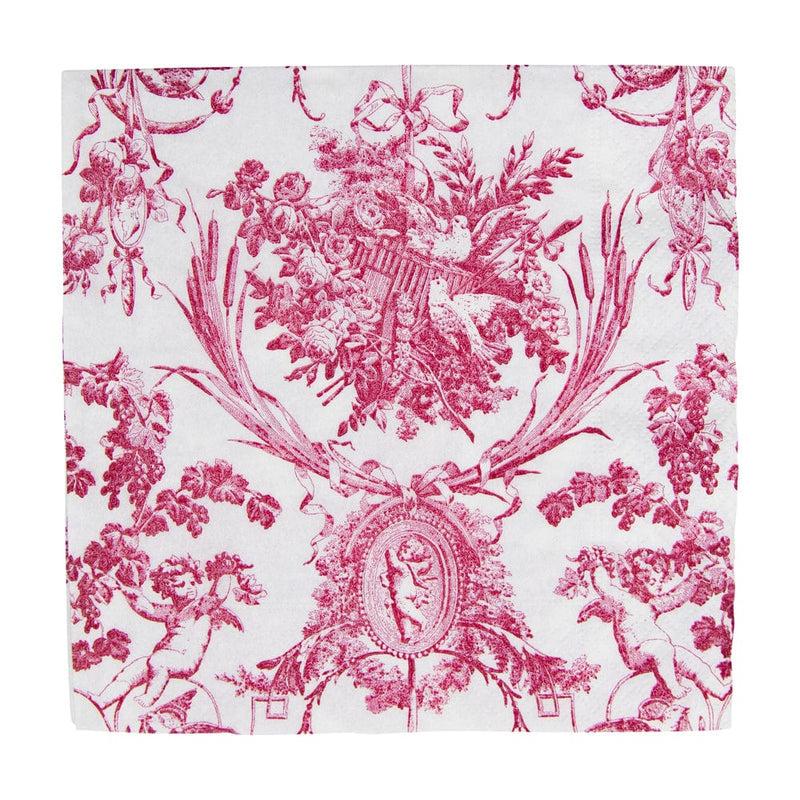 caspari Romantic Toile Rose Luncheon Napkins - 20 Per Package