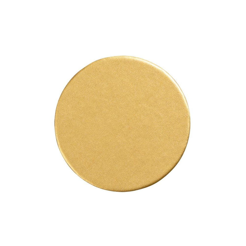 Caspari Round Luster Felt-Backed Coasters In Gold - 8 Per Box