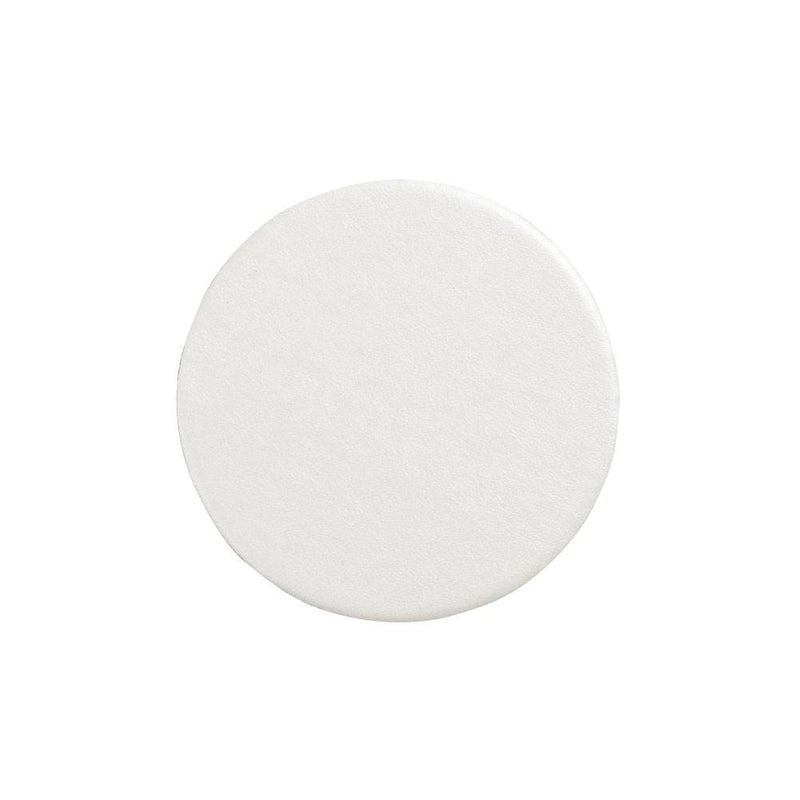 Caspari Round Luster Felt-Backed Coasters In Pearl - 8 Per Box