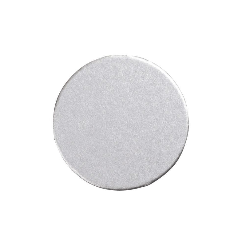 Caspari Round Luster Felt-Backed Coasters In Silver - 8 Per Box