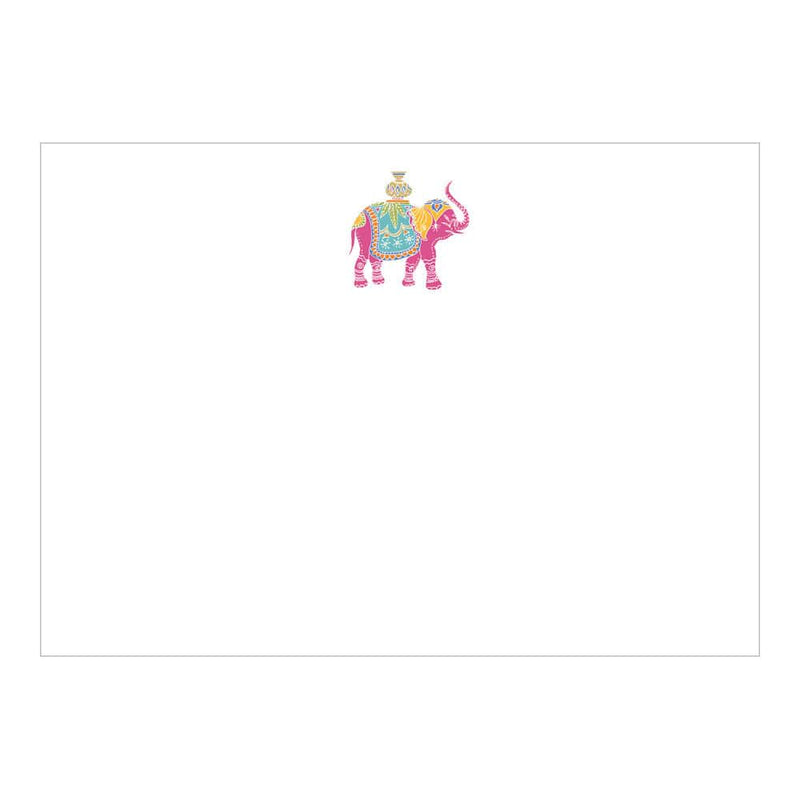 Caspari Royal Elephant Multi Correspondence Cards - 12 Per Package