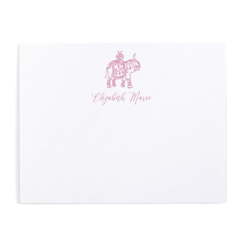 caspari Royal Elephant Personalized Correspondence Cards