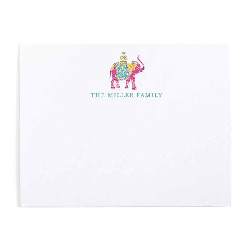 caspari Royal Elephant Personalized Correspondence Cards