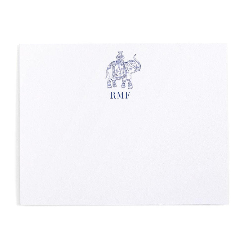caspari Royal Elephant Personalized Initial Correspondence Cards