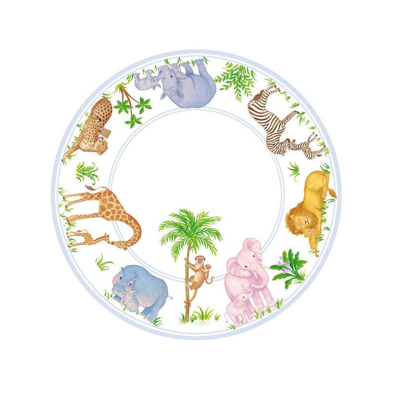 Caspari Safari Baby Paper Salad & Dessert Plates - 8 Per Package